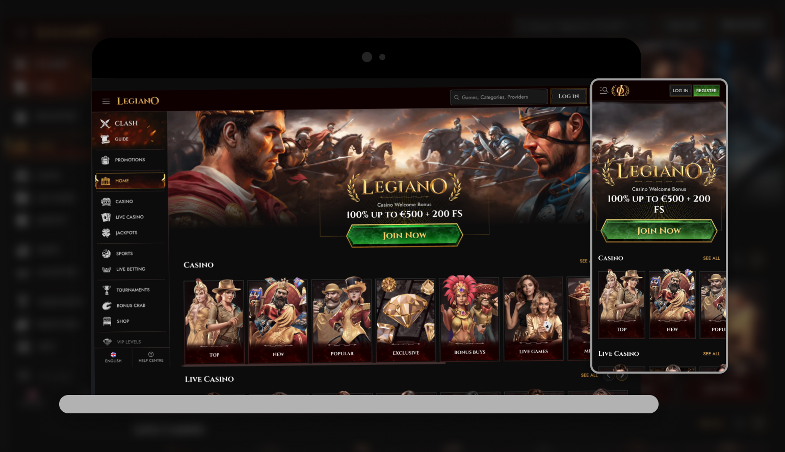 موقع كازينو Legiano على الهاتف المحمول للاعبين من تركيا